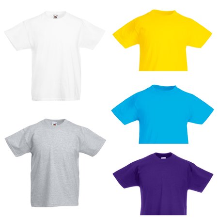 5-Pak Fruit Of The Loom Jongens T-Shirts Diverse Kleuren Pakket2